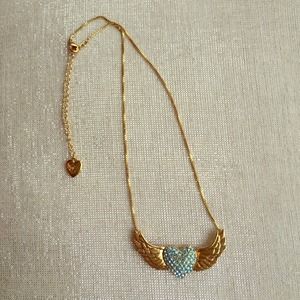 Authentic Betsey Johnson Angel Wings Necklace