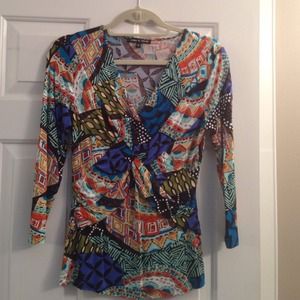 Long-sleeve "wrap" top