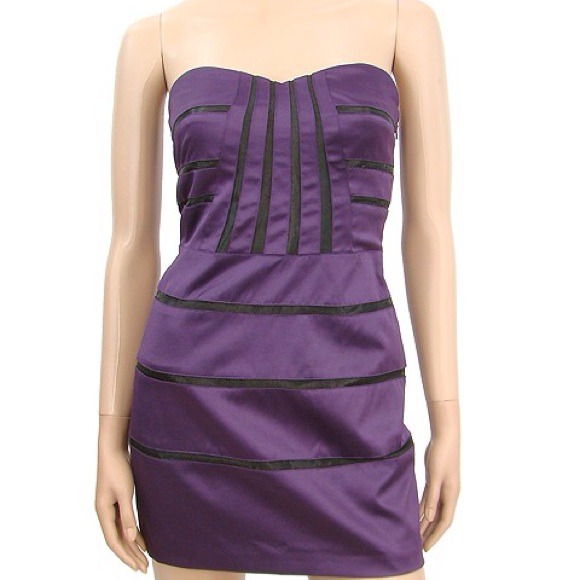 BCBGeneration seamed bustier dress, size 10, purpl - Picture 1 of 3