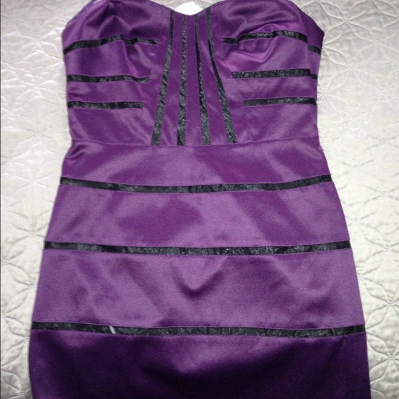BCBGeneration seamed bustier dress, size 10, purpl - Picture 2 of 3