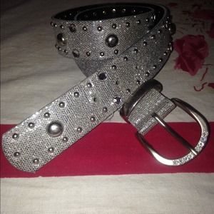 Silver bling belt
