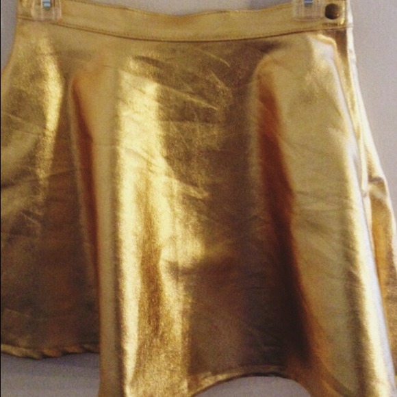 Lamé denim circle skirt