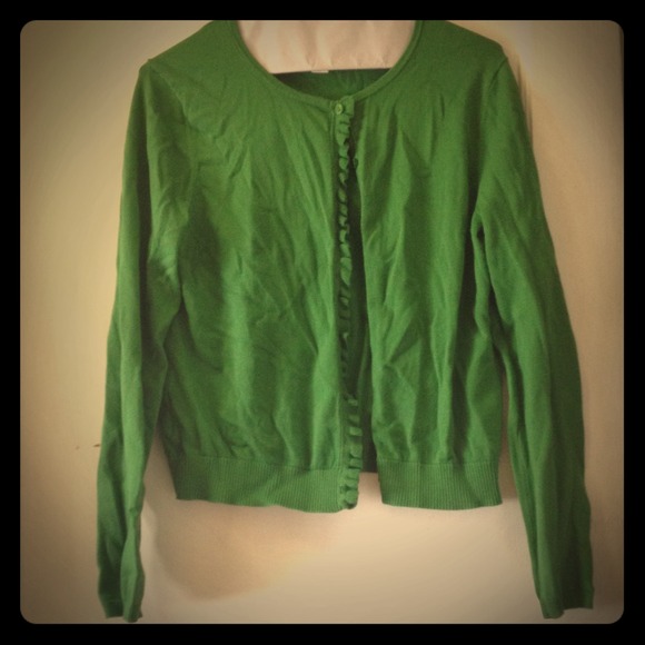 Green ann taylor cardigan