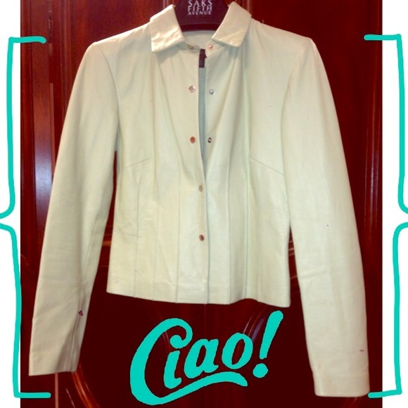 ⭐️VINTAGE Mint Green Leather Jacket⭐️