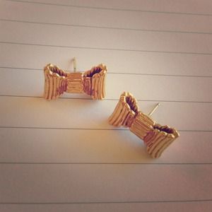 On Hold!!! Kate spade bow earrings in gold