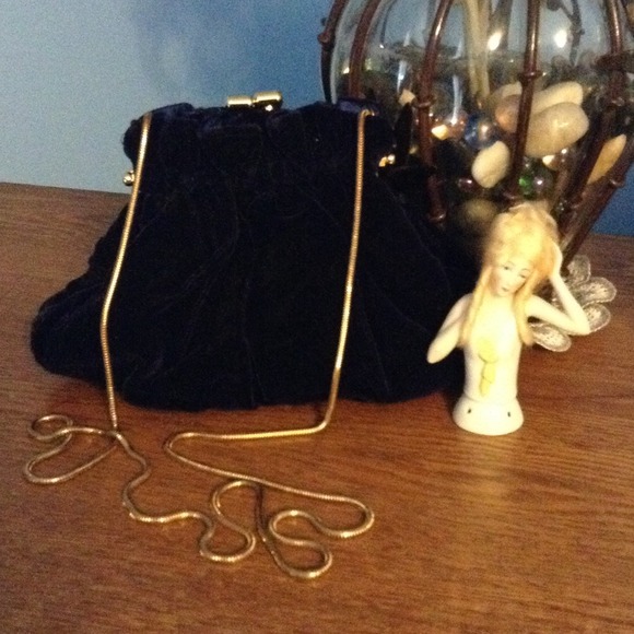 Blue Velvet Evening Bag