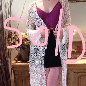 Brandy Melville crochet cardigan