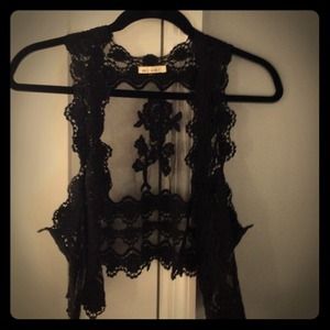 **ON HOLD** Franchesca's Black Lace Vest