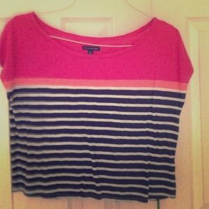 American Eagle striped crop top