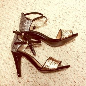 Lulu Townsend Veronica Glitter Strappy Heels