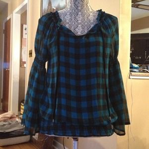 Plaid Chiffon Shirt