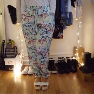 Tropical drawstring Jogger Pants