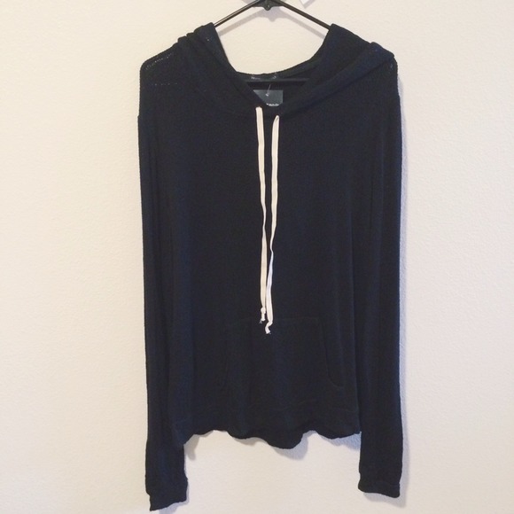 Brandy Melville Sweaters - ❌Sold❌Brandy Melville Black Layla Knit Hoodie