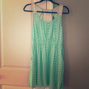 Target Mint Green Cinched Waist Dress with Pockets