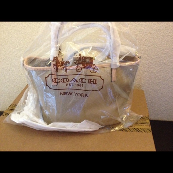 Coach tote champagne  brand new