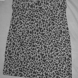 Black and Grey leopard print mini skirt