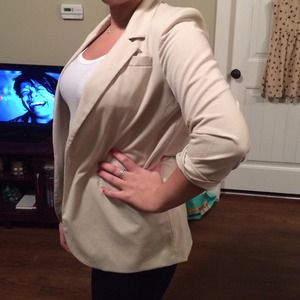 Beige blazer-- perfect over LBD