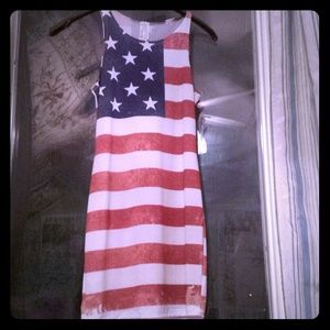 American flag mini dress