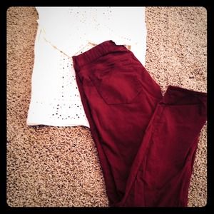 SALE! Red designer jeans perfect for flats & boots