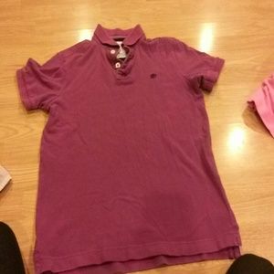 Burgundy men's Aeropostale shirt