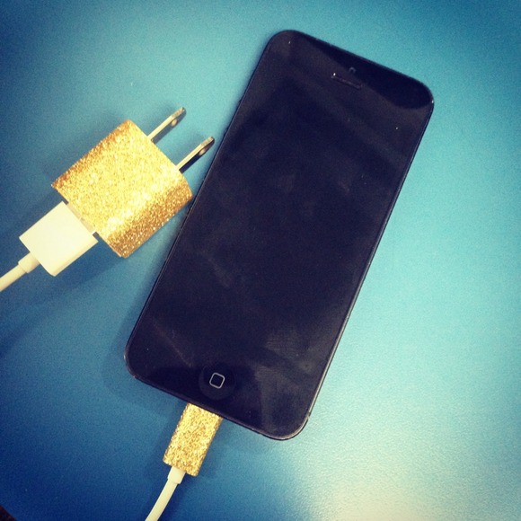 Glittery iphone charger
