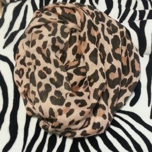 Leopard print infinity scarf