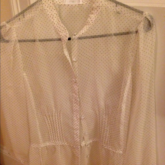 Ann Taylor loft sheer polka dot blouse REDUCED!!!