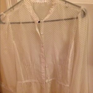 Ann Taylor loft sheer polka dot blouse REDUCED!!!