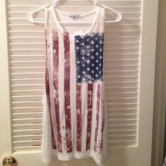 American flag tank top