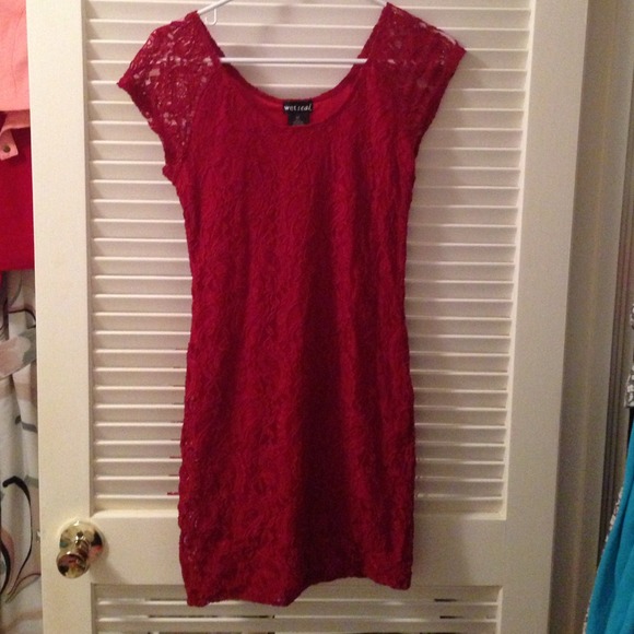 Little red lace dress