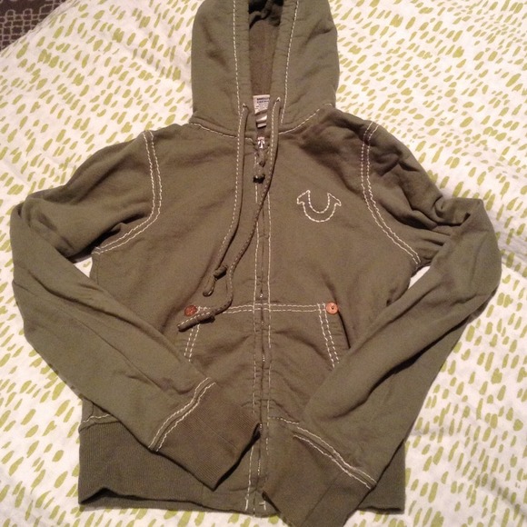 olive green true religion jacket