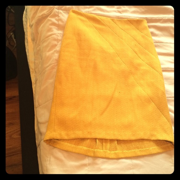 Anthropologie Eva Franco Yellow Pencil Skirt