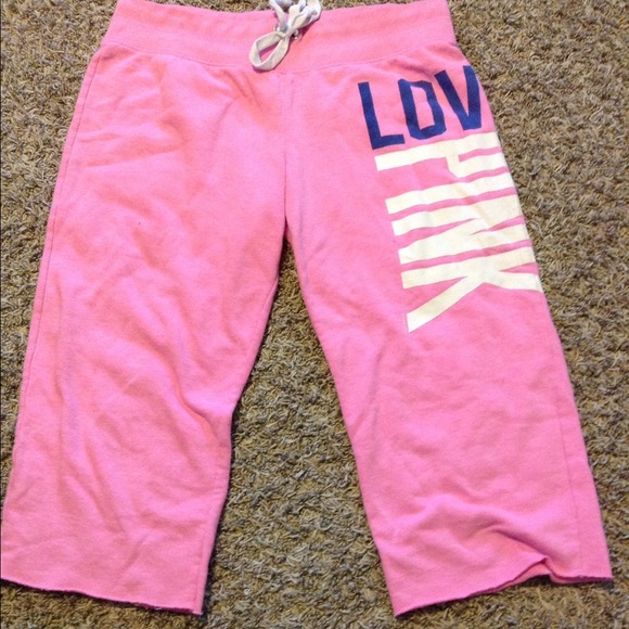 ❌SOLD❌Pink Victoria's Secret Capri Pants - Picture 2 of 2