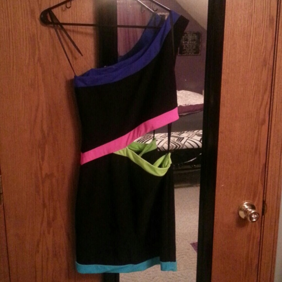 Cut Out Neon Dress