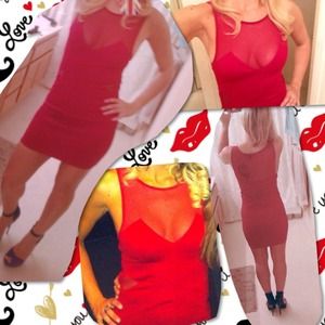 LF Sexy red Vegas dress! Hot cutout mini!