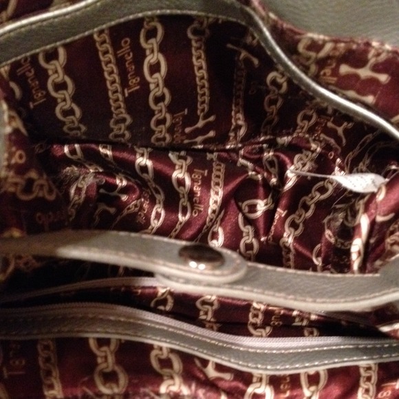 Silver TIGNANELLO  Leather Tote with Key Chain - Picture 3 of 8