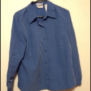 Liz Claiborne Village blue button up, sz 12