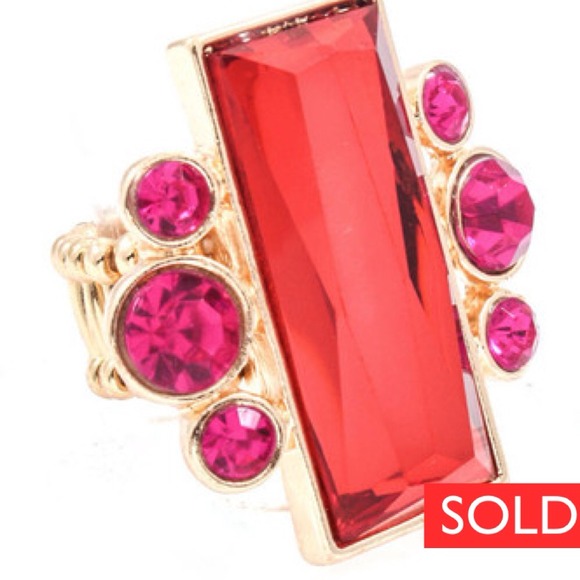 Let's Journey into Fashion Jewelry - Red Rectangle Ring