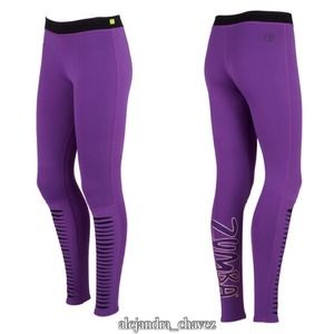 Zumba SlSh O Rama long leggings *Cut N Paste Puple