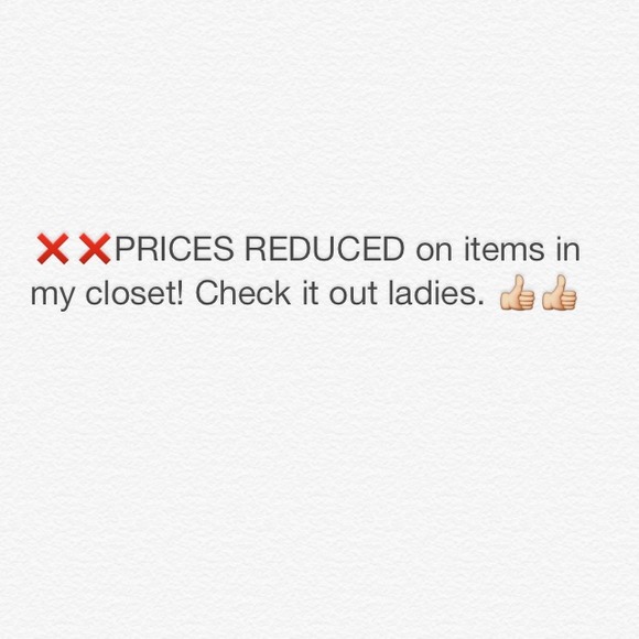 Prices reduced in my closet