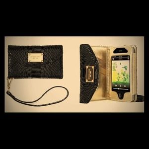 Michael Kors leather iphone 5/5s case python black