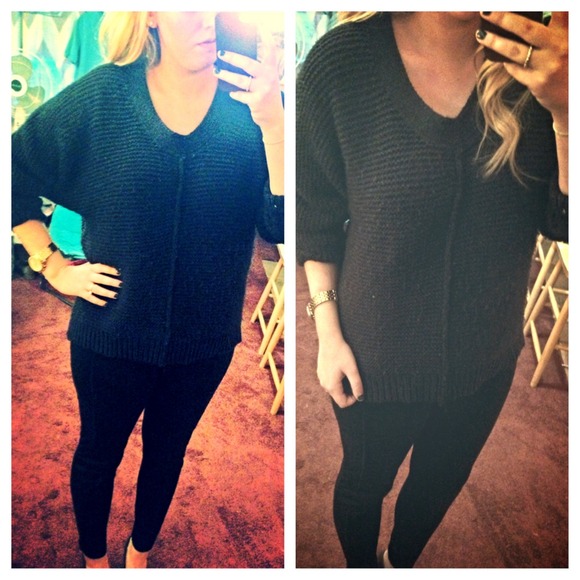 Chunky black sweater!