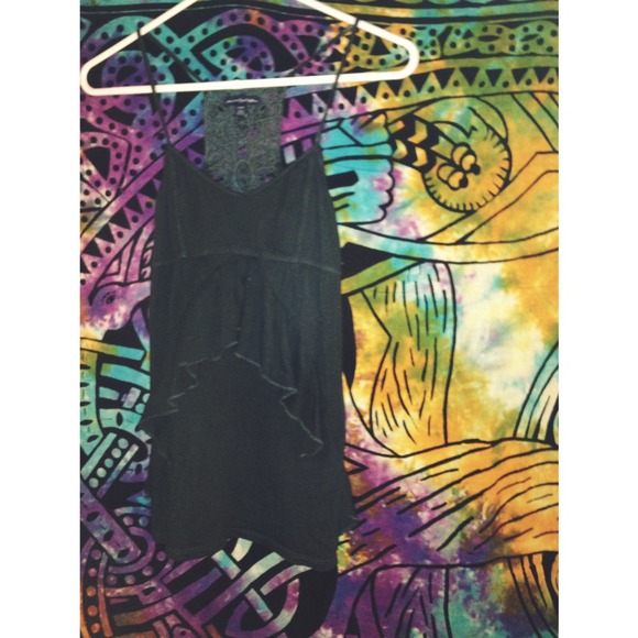 Lovely Lace Back Black Top