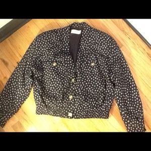 SALE:Vintage Liz Claiborne polka dot bomber jacket
