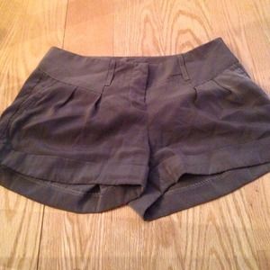 Brown polyester dress shorts