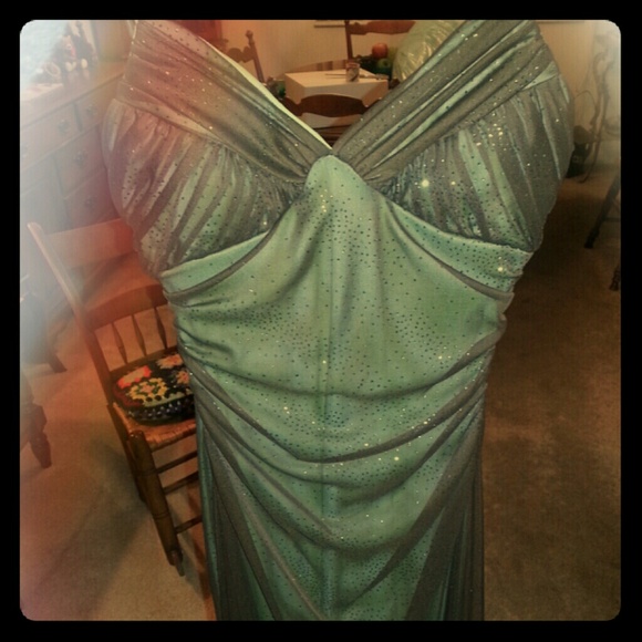Long sheer formal dress