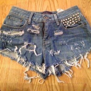 Handmade Renewal Levi's Studded Shorts