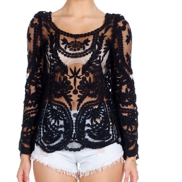 Tops - 🎉HP🎉 Black Lace Top