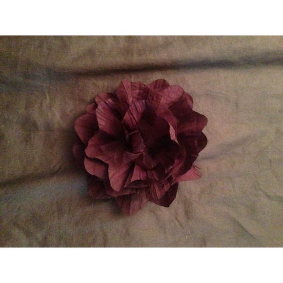 Purple flower hair clip