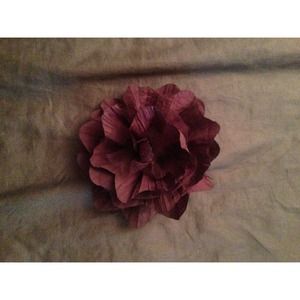 Purple flower hair clip
